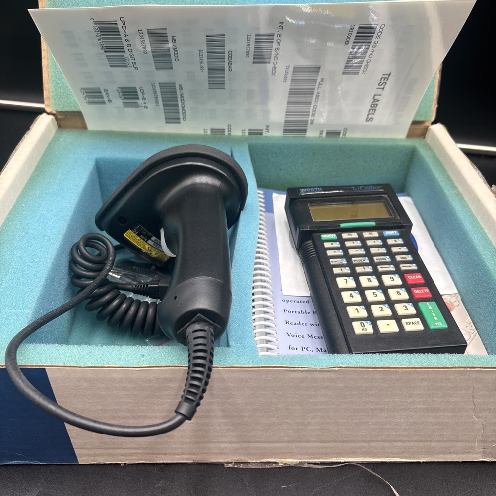 Worth Data LT54 Tricoder w/ LZ300 Barcode Scanner Gun Manual Instruction CD Box